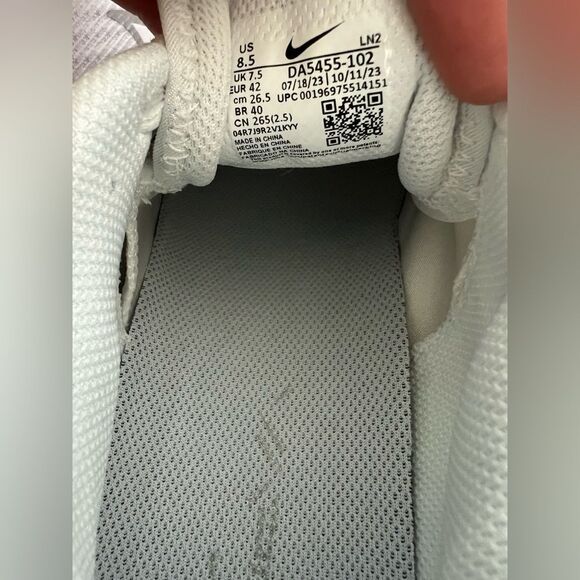 Nike Vapor Edge Speed 360 2 White Football Cleats - Picture 9 of 9